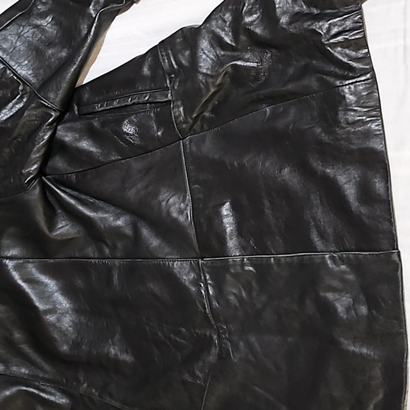 Women's Black Leather Jacket by Global Identity - Picture 16 of 16